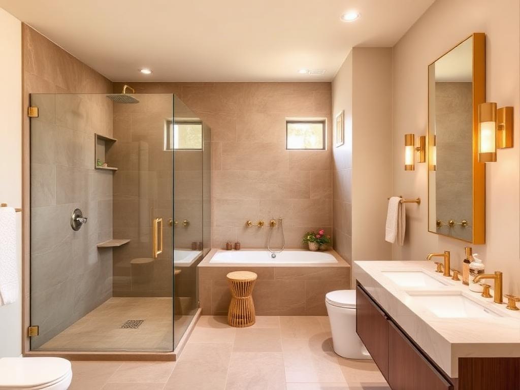 Modern bathroom remodel by EL Construction